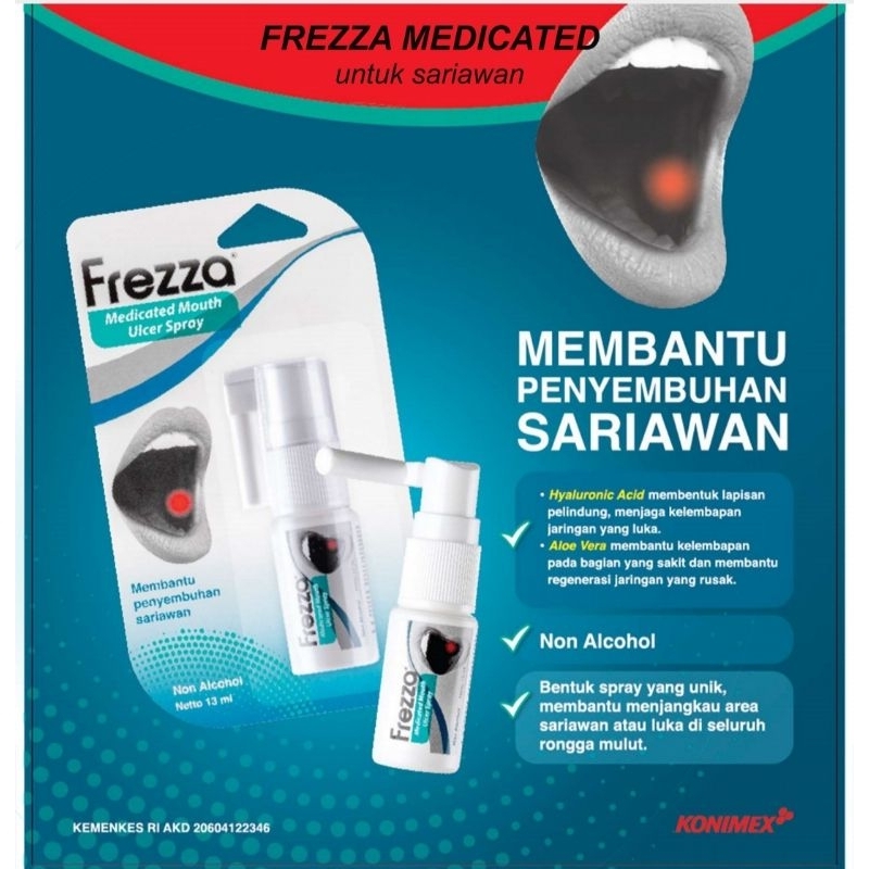 Jual Frezza Medicated Mouth Ulcer Spray Sariawan | Shopee Indonesia