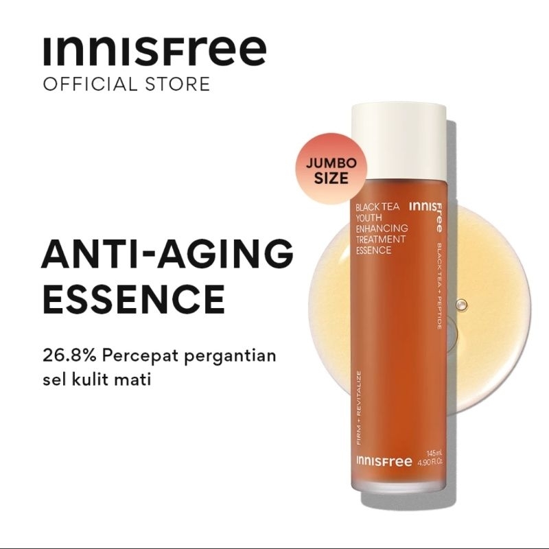 Jual Innisfree black tea youth enhancing treatment essence 145ml