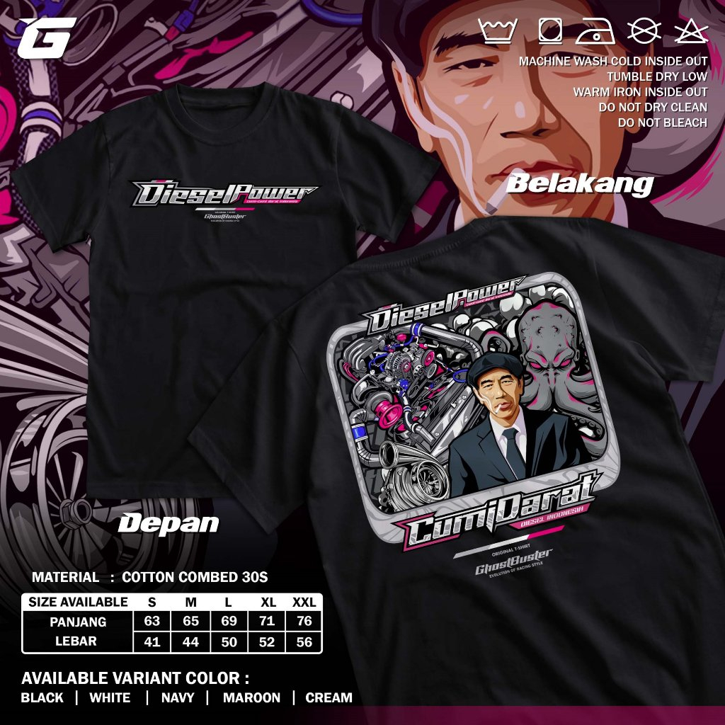 Jual Kaos Diesel Power Turbo Machine Cumi Cumi Darat Diesel Gank Baju