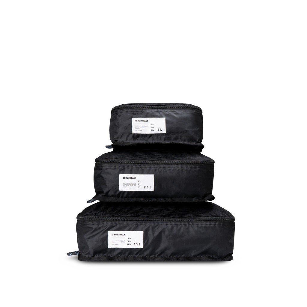Jual Pouch Bodypack Trav Pack 3 in 1 Packing Cube - HItam | Shopee ...