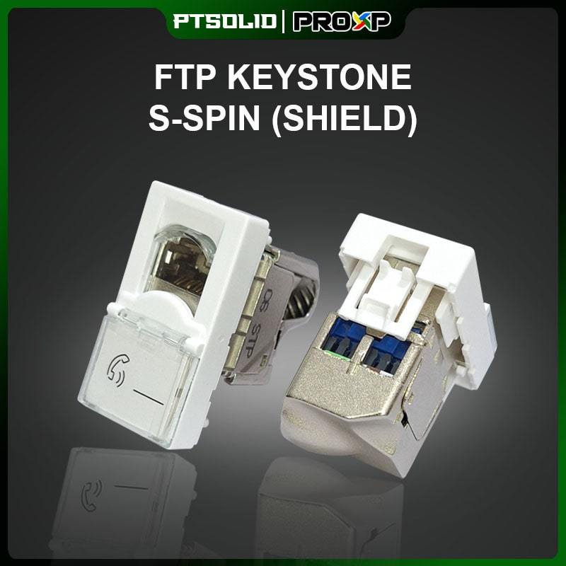 Jual Modular jack Proxp FTP Keystone Jack S-Spin (Shield) Tolless