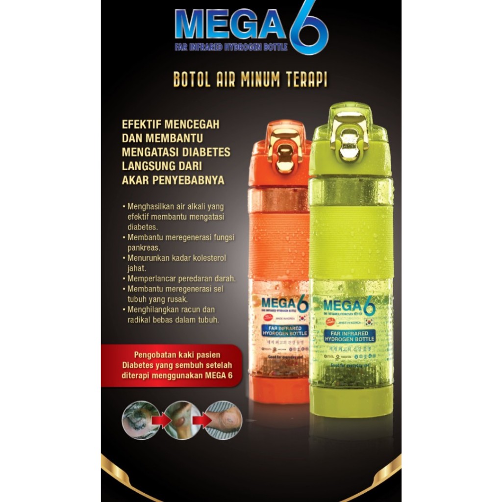 Jual BOTOL MINUM KESEHATAN MEGA 6 FAR INFRARED HIDROGEN WATER | Shopee ...