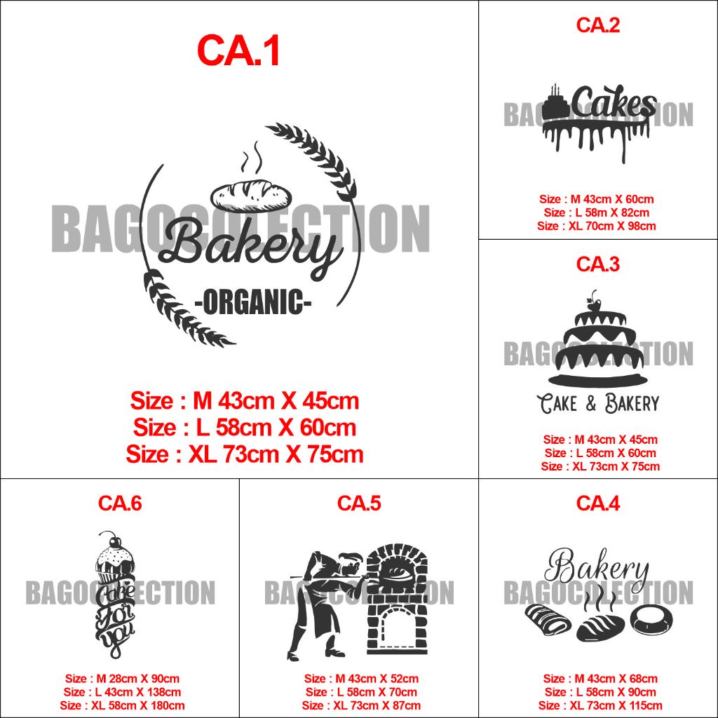 Jual Wall Sticker Vinyl Stiker Dinding Tembok Kaca Toko Roti Bakery ...