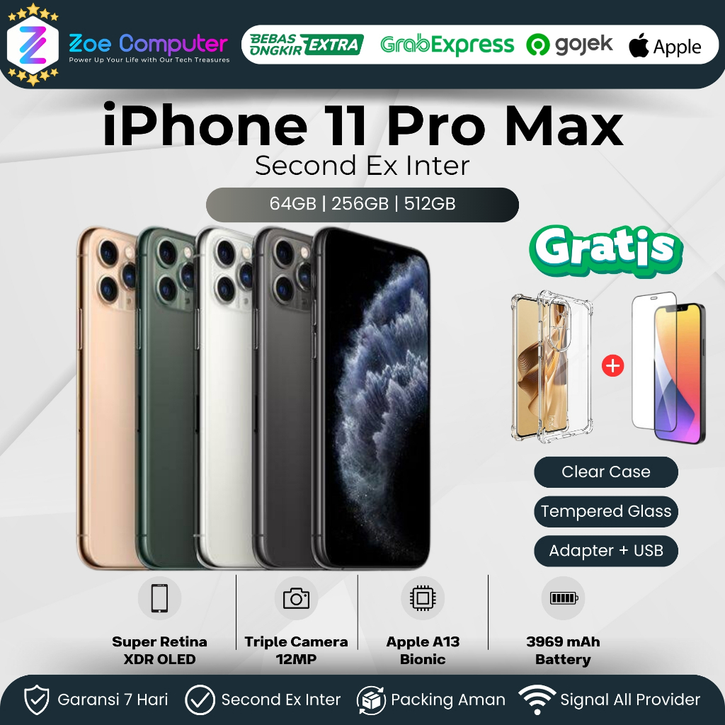 Jual IPhone 11 Pro Max 64GB - 256GB - 512GB Second Ex Inter ...