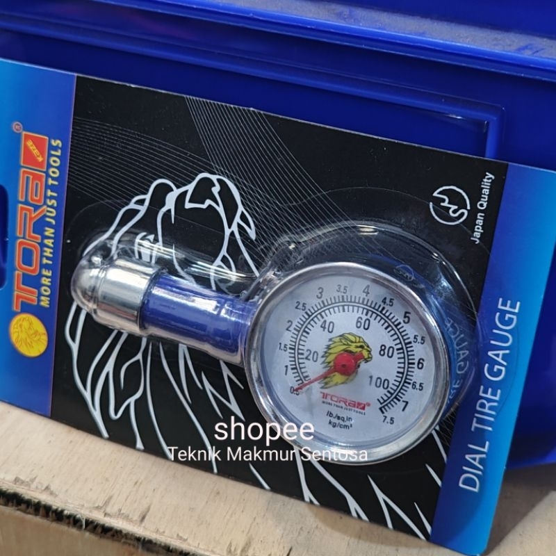 Jual Alat Ukur Tekanan Angin Ban Tora Dial Tire Pressure Gauge Shopee