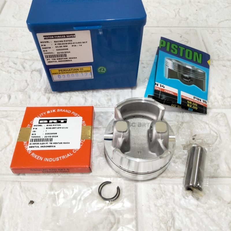 Jual piston seher kit BRT SUPER CASTING semi forged (bukan forged)pin ...