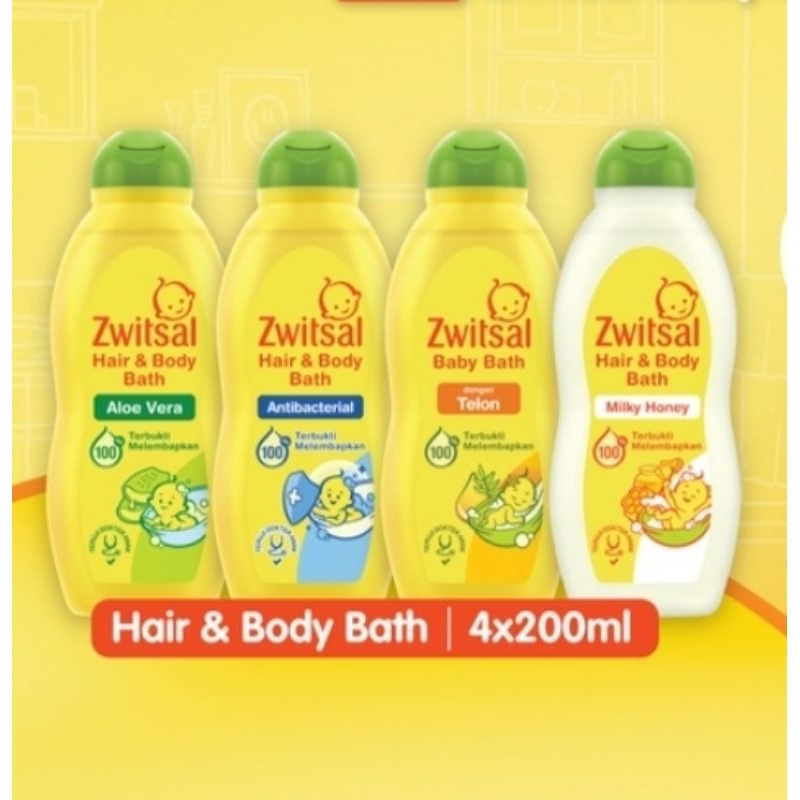 Jual Zwitsal hair&body bath milky honey 200ml | Shopee Indonesia