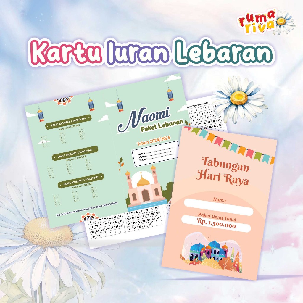 KARTU PAKET LEBARAN ◽ KARTU IURAN ◽ KARTU ARISAN ◽ IDUL FITRI ◽ EID MUBARAK