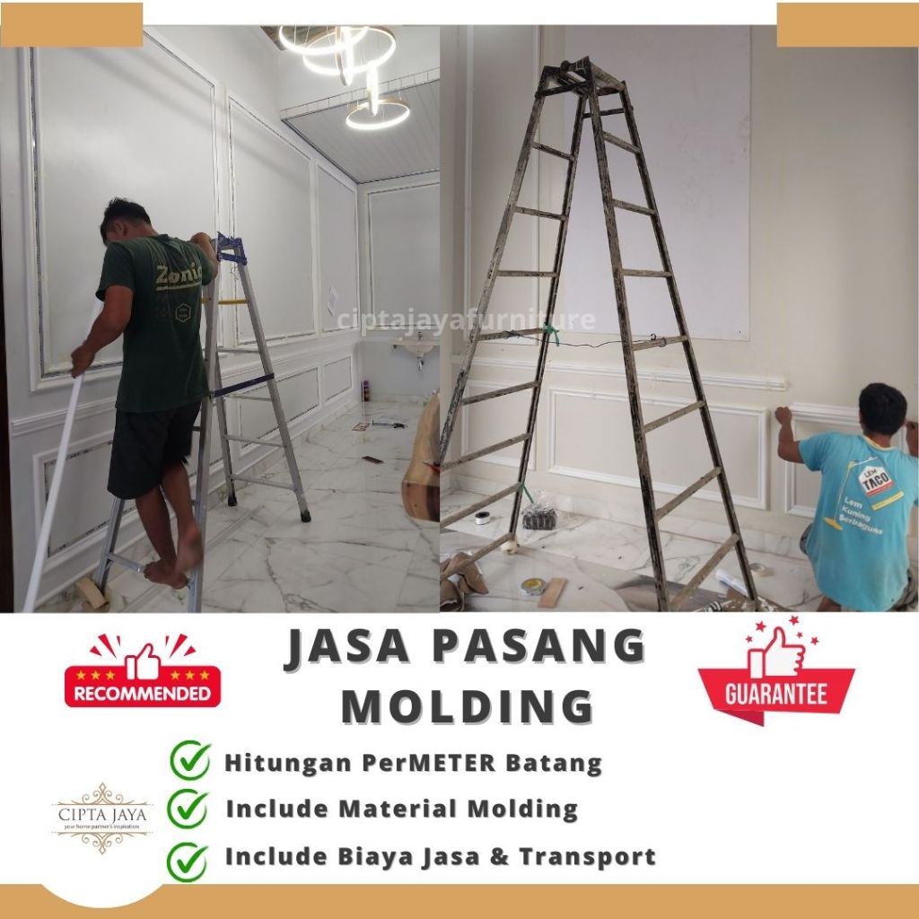 Jual Jasa Pasang Wall Molding Moulding Pvc Hiasan Dinding Permeter