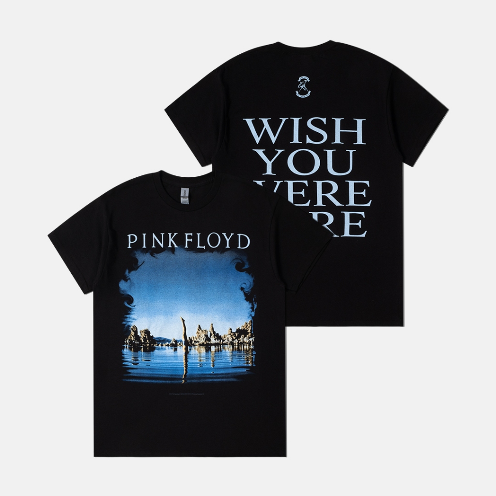 T-shirt Officiel Pink Floyd 'Wish You Were Here Greeting Blue' - Noir - Taille Regular - Neuf Avec étiquettes