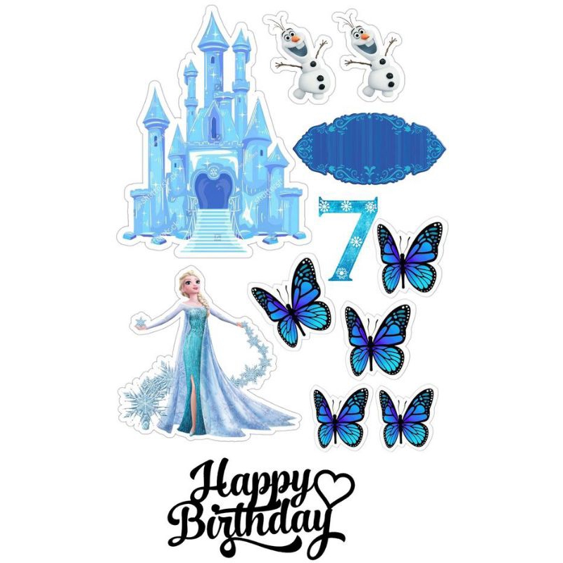 Jual Cetak Topper Frozen, Topper Kue Ultah | Shopee Indonesia