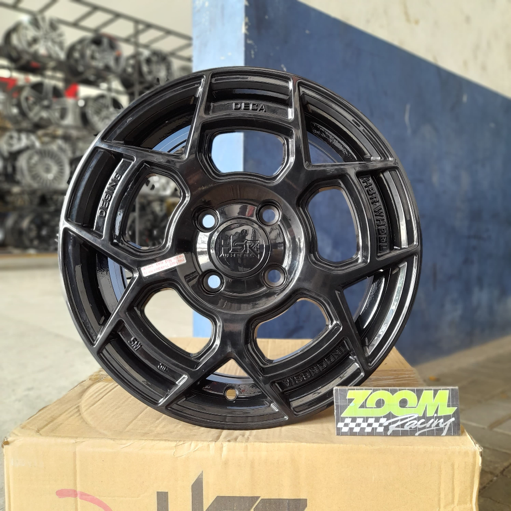Jual Velg Mobil Racing HSR DESING DECA R14x6 pcd 4x100 Warna Glossy ...