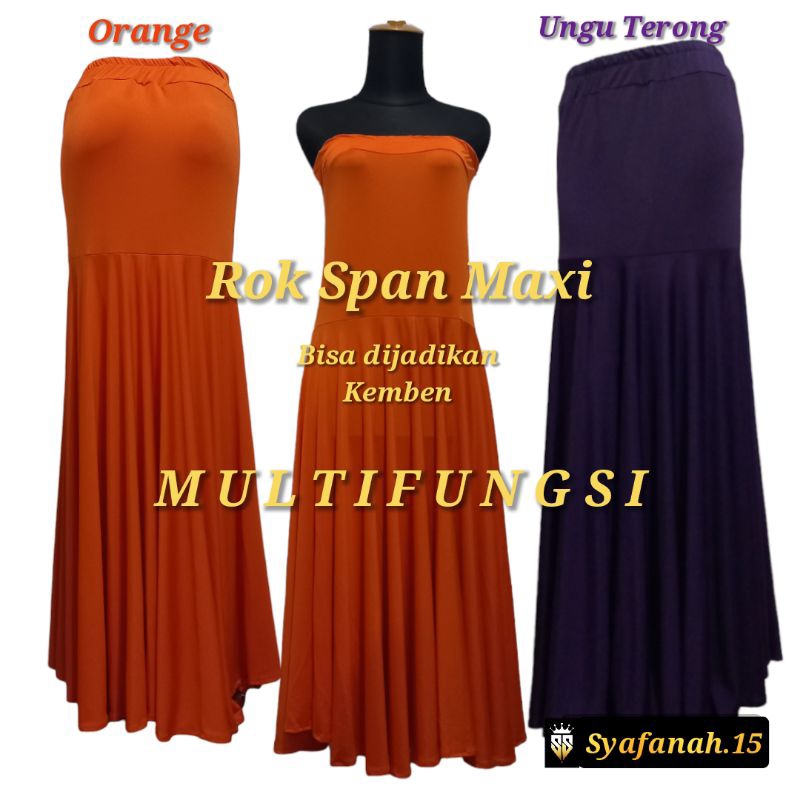Jual Rok Span Maxi Rempel Bawah Sambungan Lurus || Rok Panjang ...