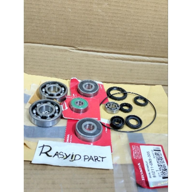 Jual Bearing kruk as set kanan dan kiri + laher rasio plus seal mesin ...