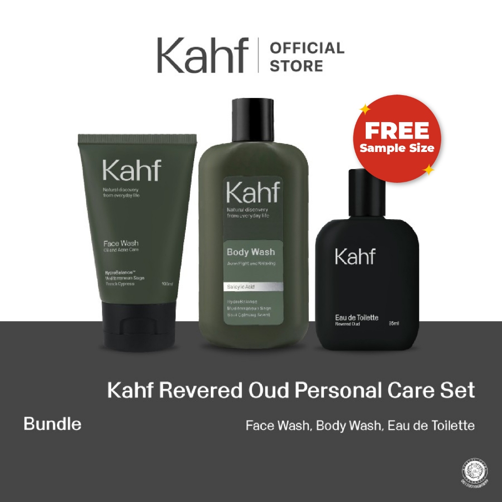 Jual Kahf Revered Oud Personal Care Set Face Wash Body Wash EDT