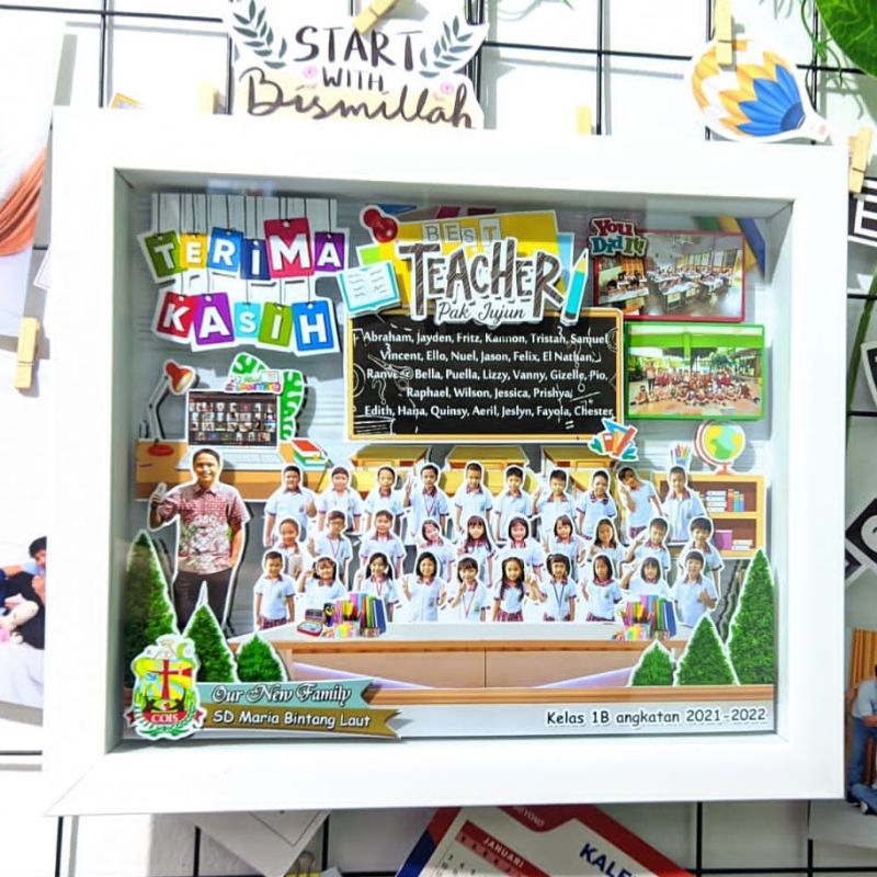 Jual [3 HARI JADI!] Hadiah Spesial Perpisahan Guru TK SD Foto 3D ...