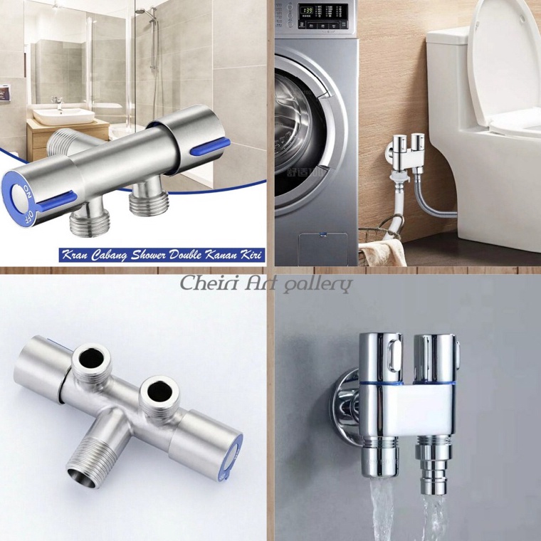 Jual Bagus Banget Kran Cabang Stainless Shower Mesin Cuci Minimaliskran Cabang Mini Chrome Kran