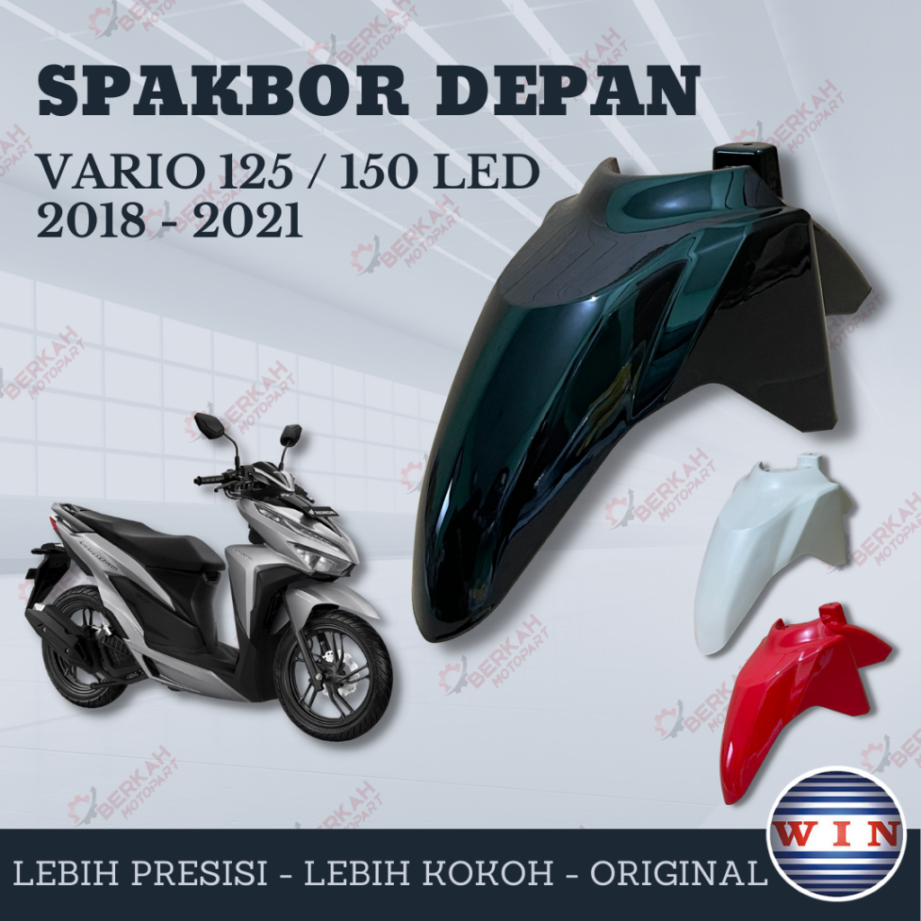 Jual Win Spakbor Depan Vario Led Hitam Putih Merah Gray