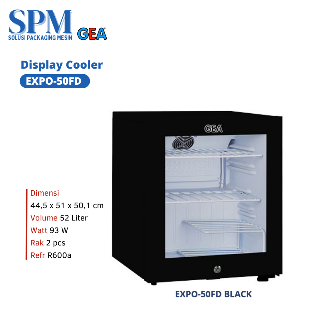 Jual Mini Showcase Gea Display Cooler Kulkas Mini 2 Rak EXPO-50FD ...
