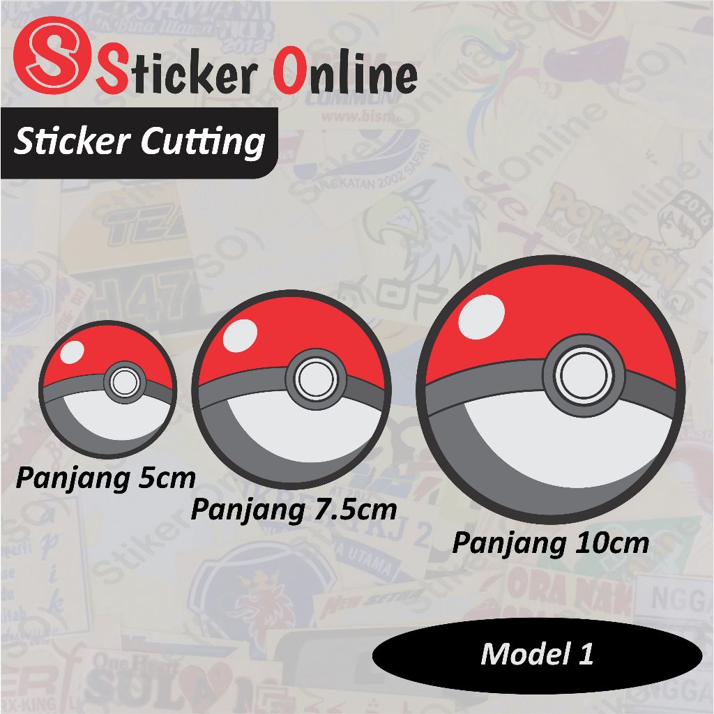 Jual Sticker Pokemon Poke Ball | Sticker Cutting Logo Pokemon Poke Ball ...