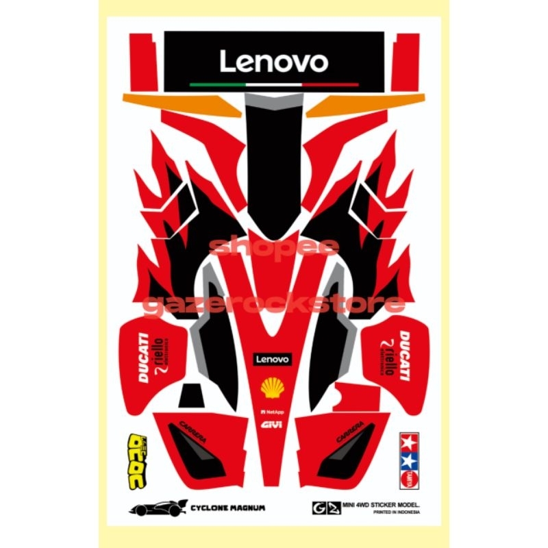 Jual Stiker Tamiya Cyclone Magnum Cutting Vinyl | Shopee Indonesia