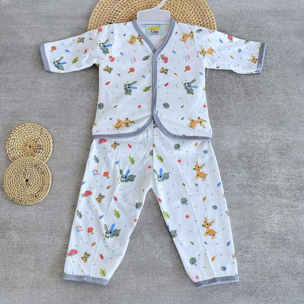 Jual Piyama Panjang Bayi Baru Lahir Warna Putih Motif Rabbit Annora ...