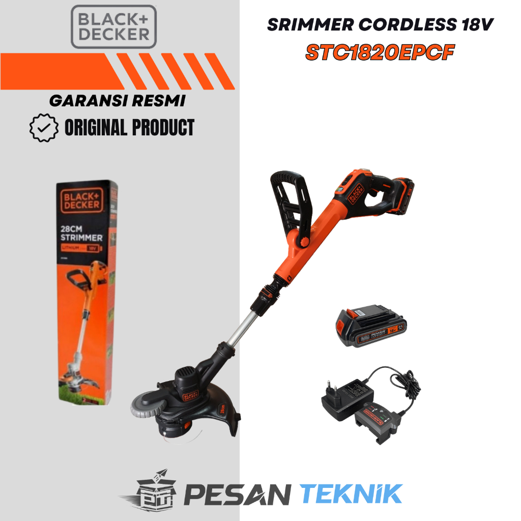 Jual Potong rumput baterai cordless string trimmer Black Decker ...