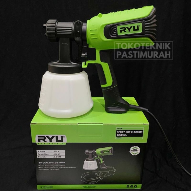 Jual Spray Gun RYU TEKIRO 1200ml/ RSE 800-2 Penyemprot Cat Listrik ...