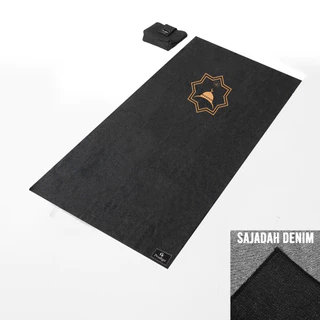 Prodigo * Sajadah Denim Mataha Black Indigo | Sejadah Traveling Pouch | Sajada Lipat Praktis I Sajadah Travel