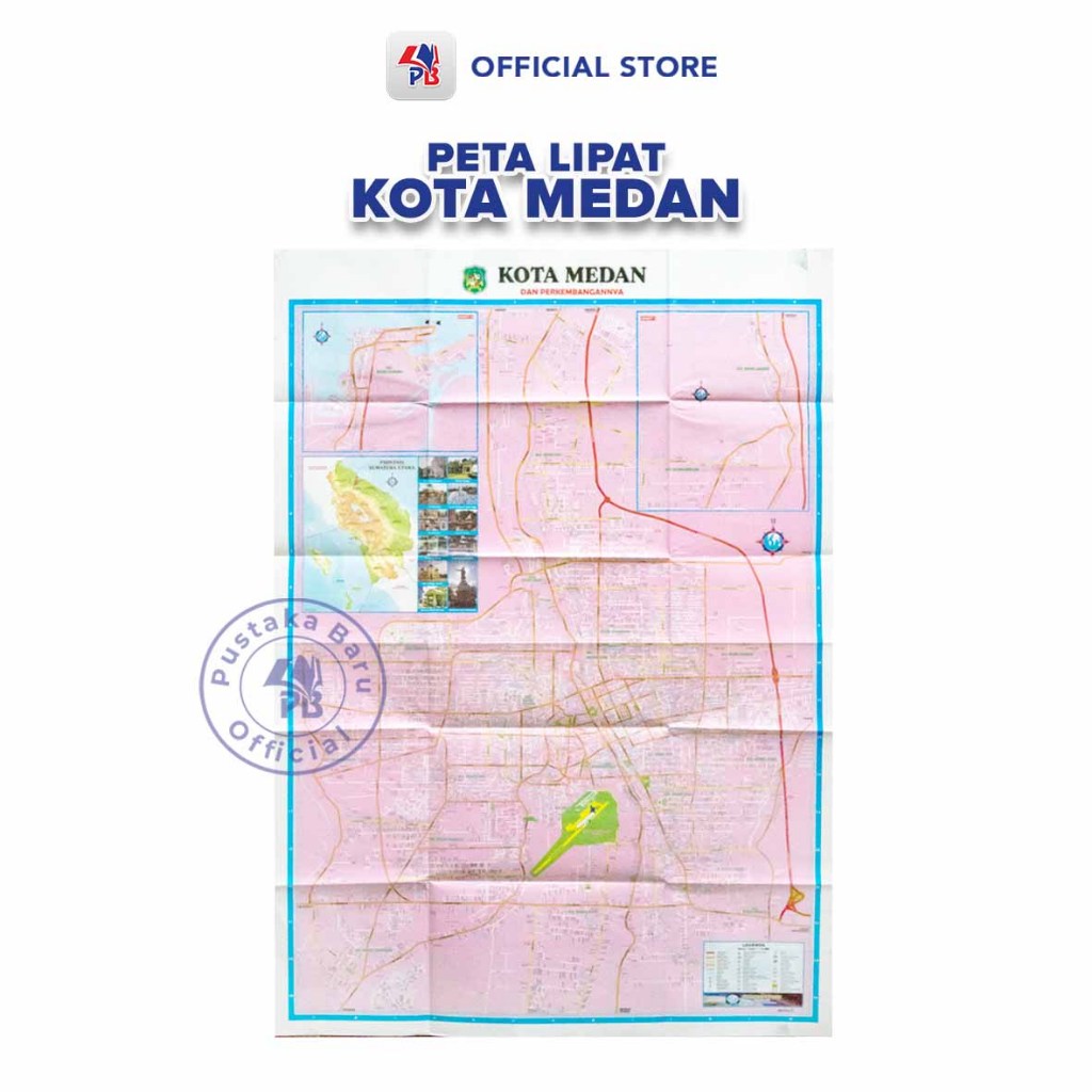 Jual Peta Kota Medan / Peta Lipat Lembaran Kota Medan | Shopee Indonesia