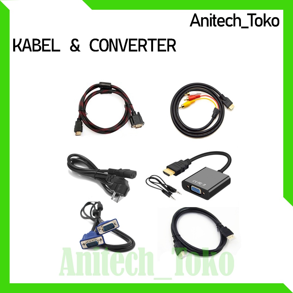 Jual [anitech_toko] KABEL VGA 1.5 METER M | hdmi hitam 1.5M | hdmi to
