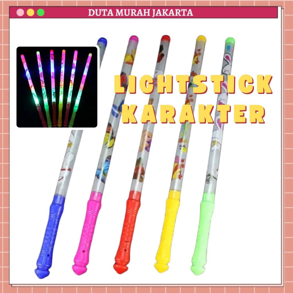 Jual Mainan Tongkat Stick LED Karakter Kartun Lightsick Lampu Karakter ...