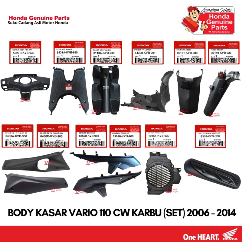 Jual Paket Cover Body Kasar Set Item Original Vario Cw Karbu Kvb Shopee Indonesia