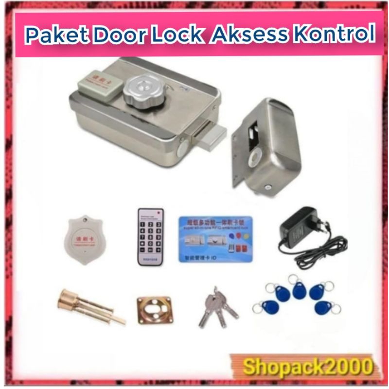 Jual Paket Electric Lock Door super RFID accsess control | Shopee Indonesia