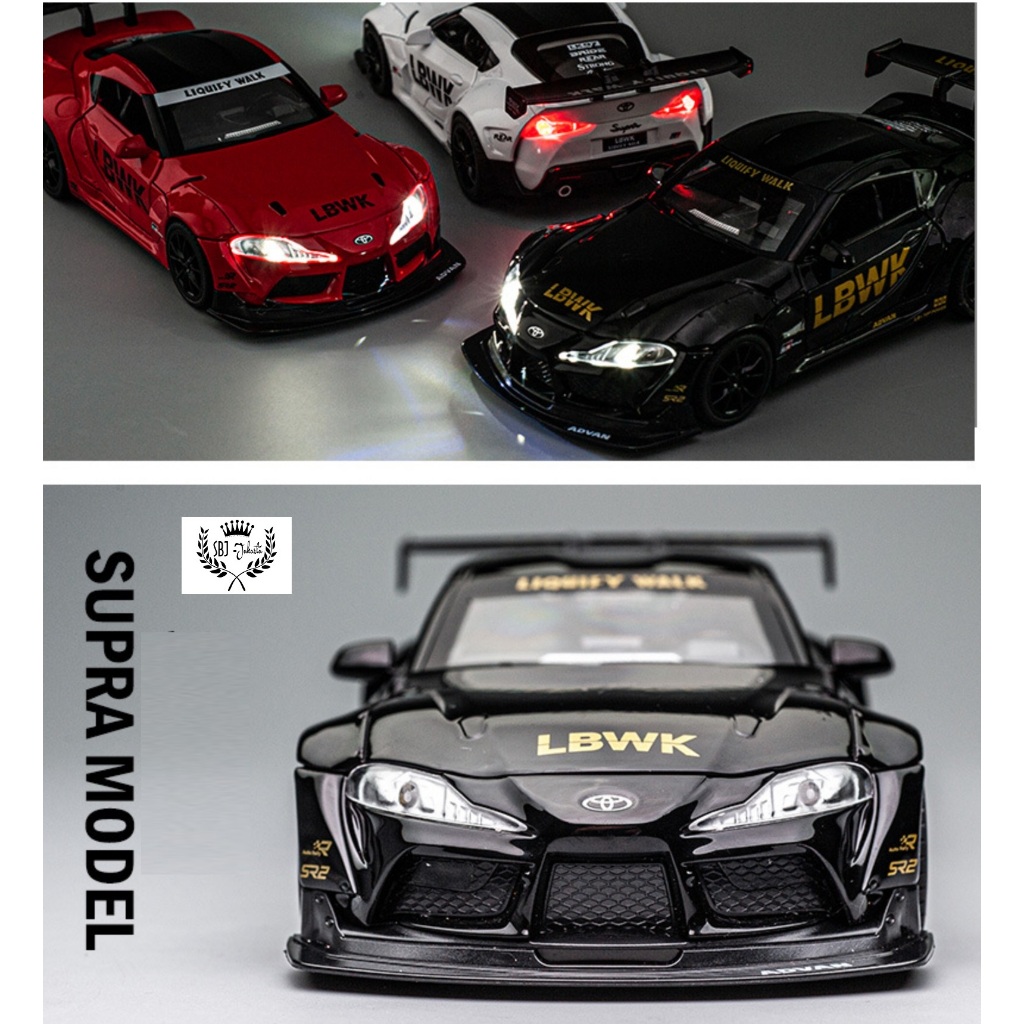 Jual Diecast mobil Toyota GR Supra LBWK skala 1:22 Liberty Walk edition ...