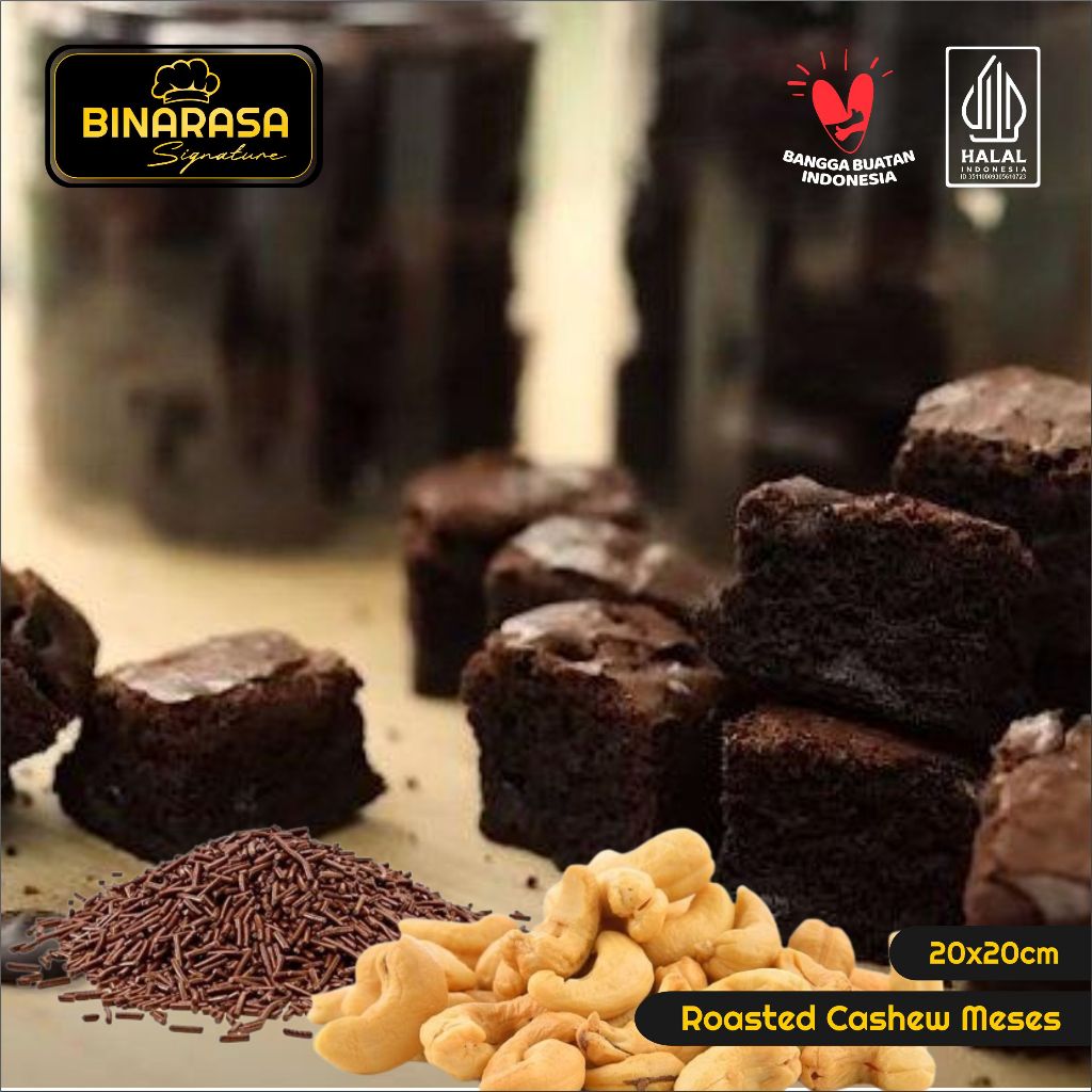 Jual Binarasa Brownies Panggang Ukuran 20x20 Fudgy Brownies Coklat Keju Hampers Ulang
