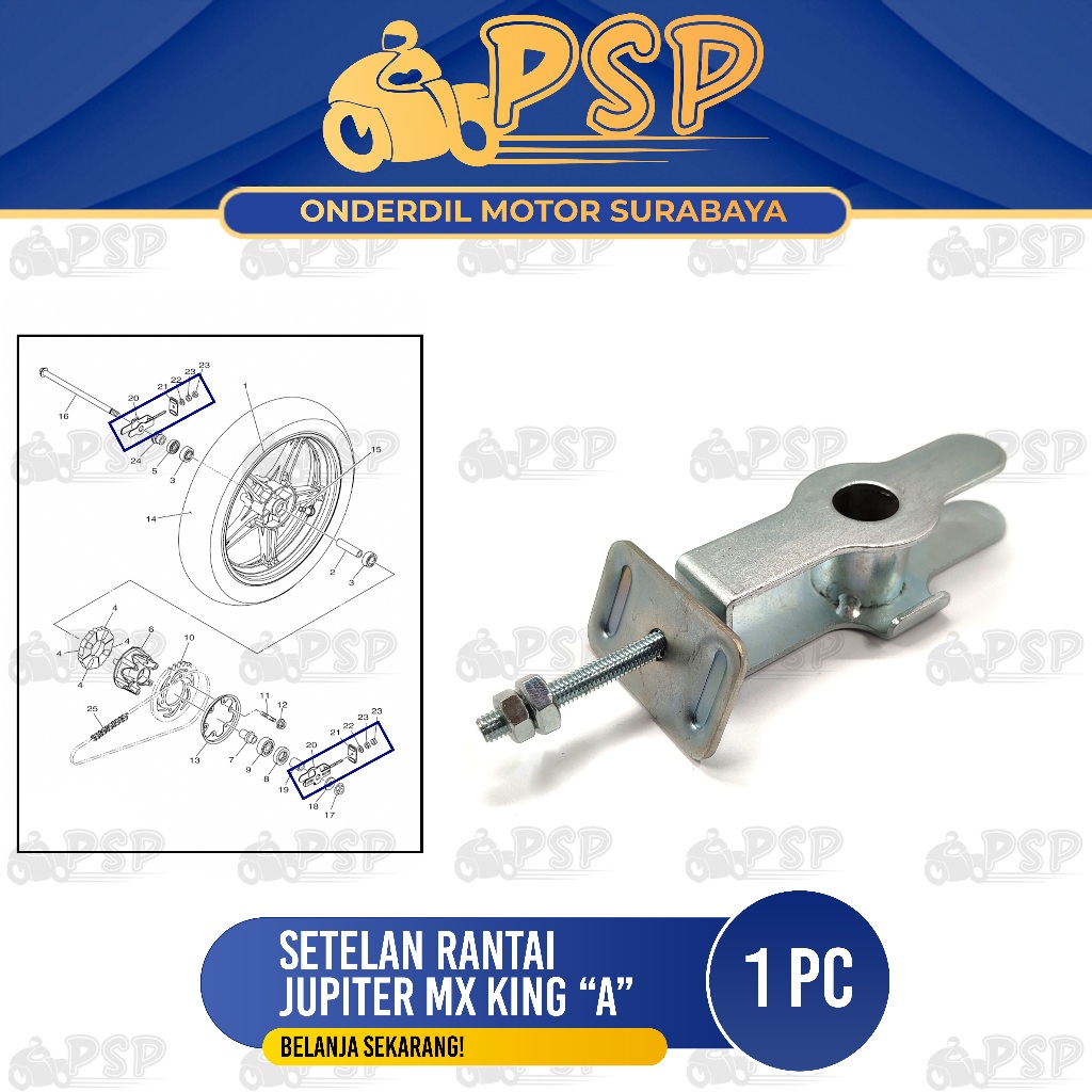 Jual Setelan Rantai Jupiter MX King "A" (Harga Per 1 PCS) - Stelan