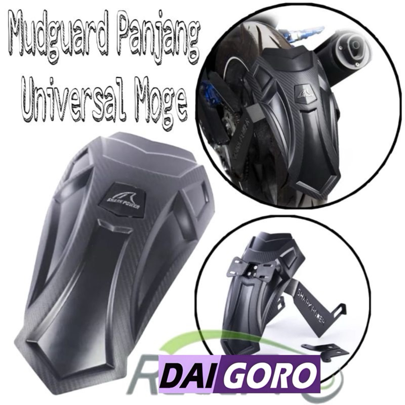 Jual Mudguard Panjang Shark Power Penahan Lumpur Moge Mud Guard Vixion Cbr Gsx Universal Untuk