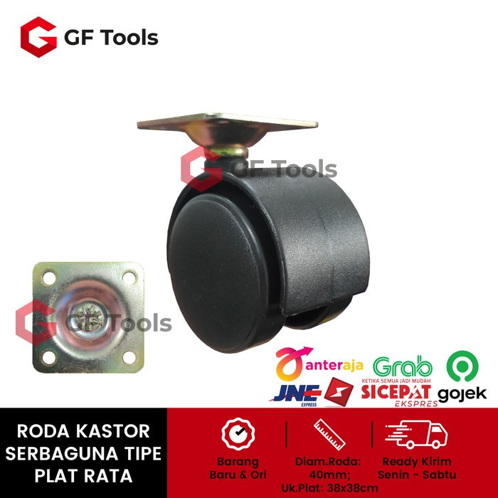 Jual Roda Caster Rak Lemari Laci Etalase Furniture Serbaguna Plat Besi ...