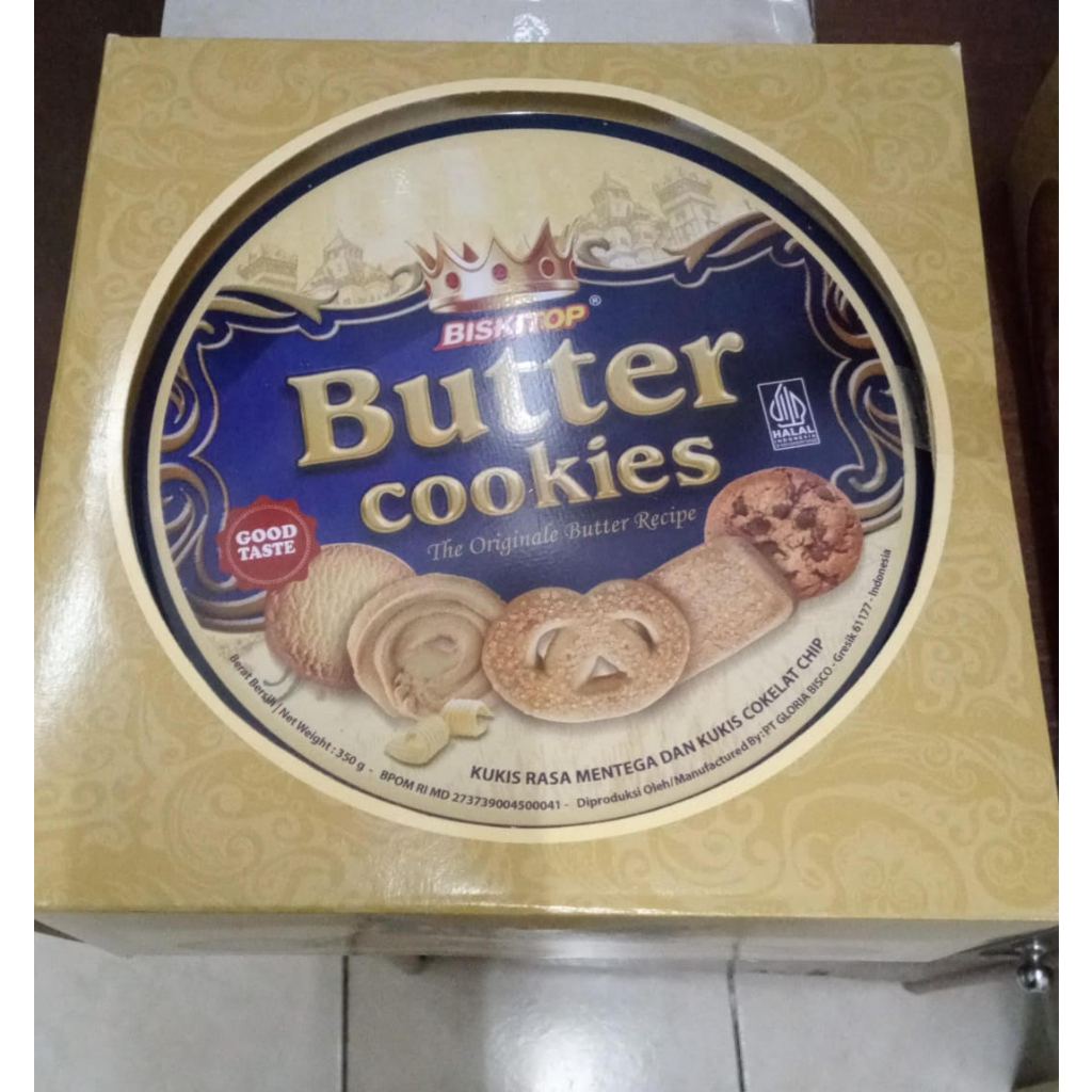 Jual Biskitop Butter Cookies Kaleng Bulat Cookies Kaleng Lebaran 350g Shopee Indonesia