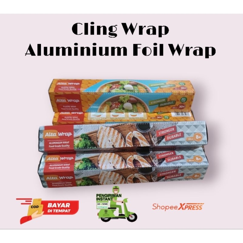 Jual Cling Wrap Food Uk 30cm x 30m Aluminium Foil Wrap Uk 30cm x 8m ...