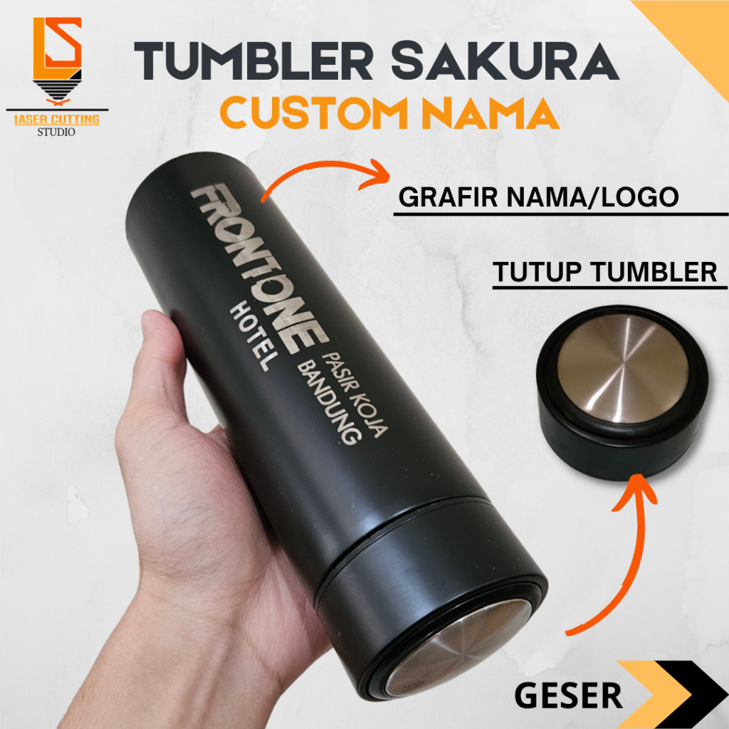 Jual Tumbler Custom Nama Grafir Laser Logo Souvenir Promosi Termos 500 Ml Shopee Indonesia 8720