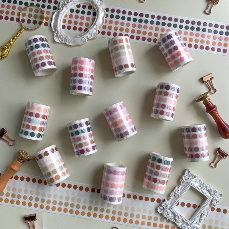 Jual Selotip Stiker Washi Dot Bujo Scrapbook Diary Stiker Dot Roll ...