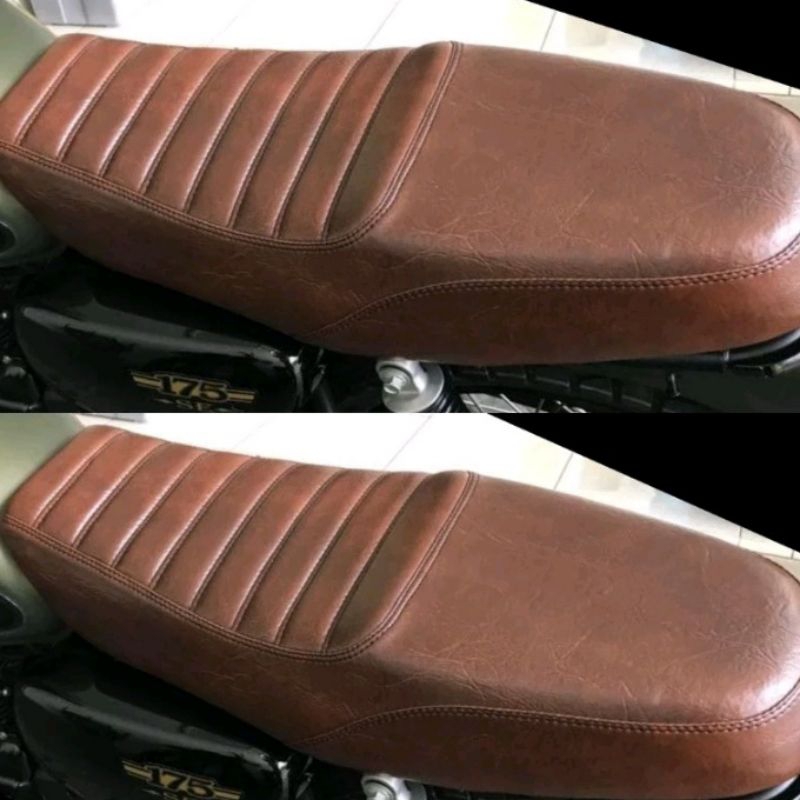 Jual Cover Sarung Kulit Jok Kawasaki W175 Variasi Modif Retro MBtech ...