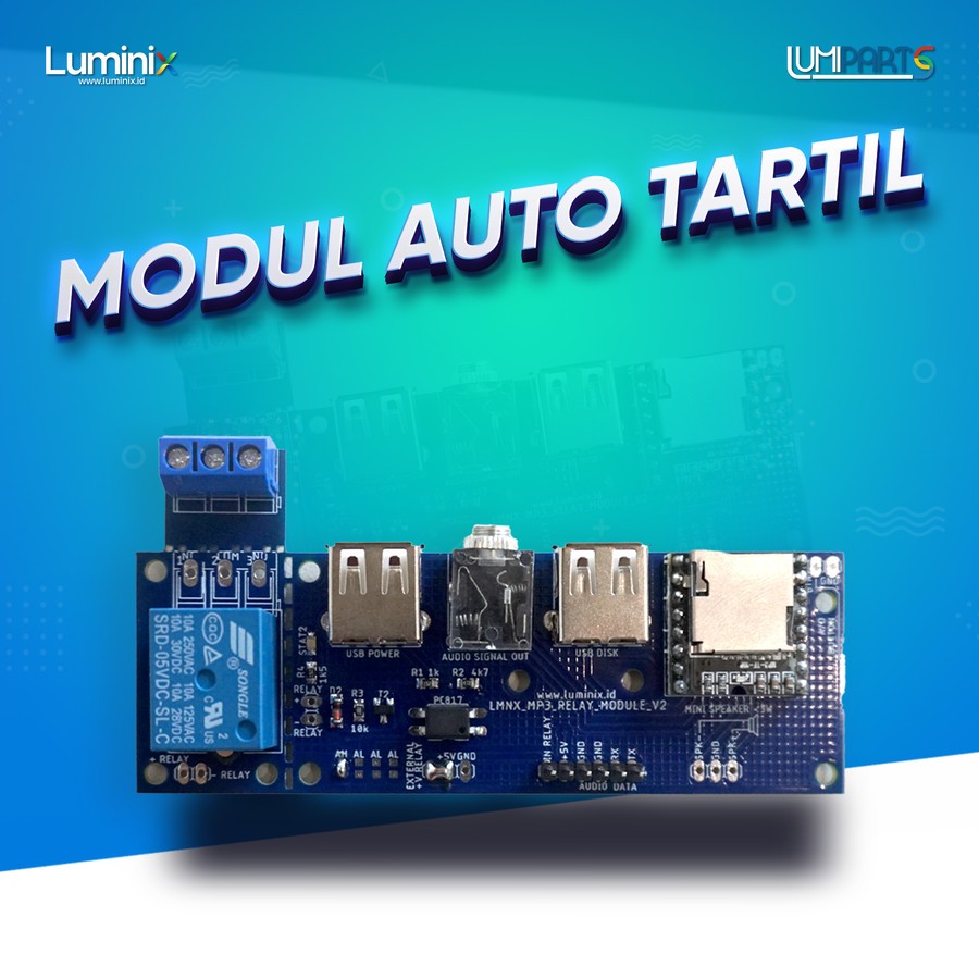 Jual Modul MP3 Auto Tartil (Murotal) Untuk kontroler JWS dengan Relay