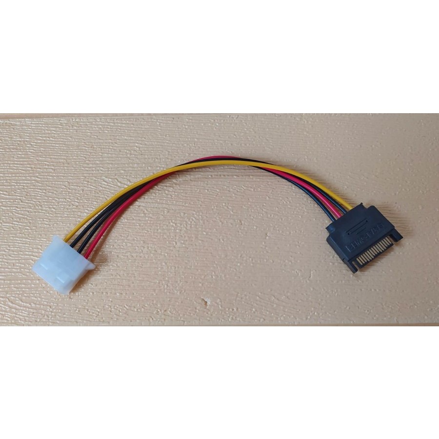Jual ADAPTER POWER SATA MALE TO MOLEX FEMALE KABEL POWER HDD FAN FOR PC ...