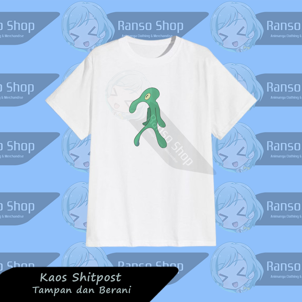 Jual Ranso Kaos Tampan dan Berani Squidward / Baju Squidward Tampan dan