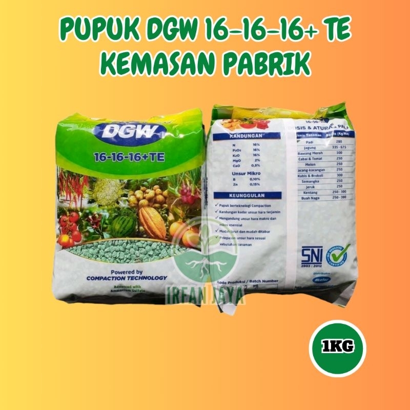 Jual PUPUK NPK DGW 16-16-16 +TE 1kg (kemasan Pabrik) | Shopee Indonesia