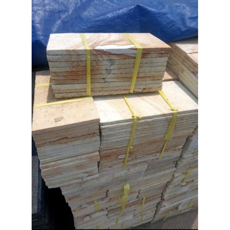 Jual batu Palimanan rtm (rata mesin) 15×30cm/batu palem/batu alam ...