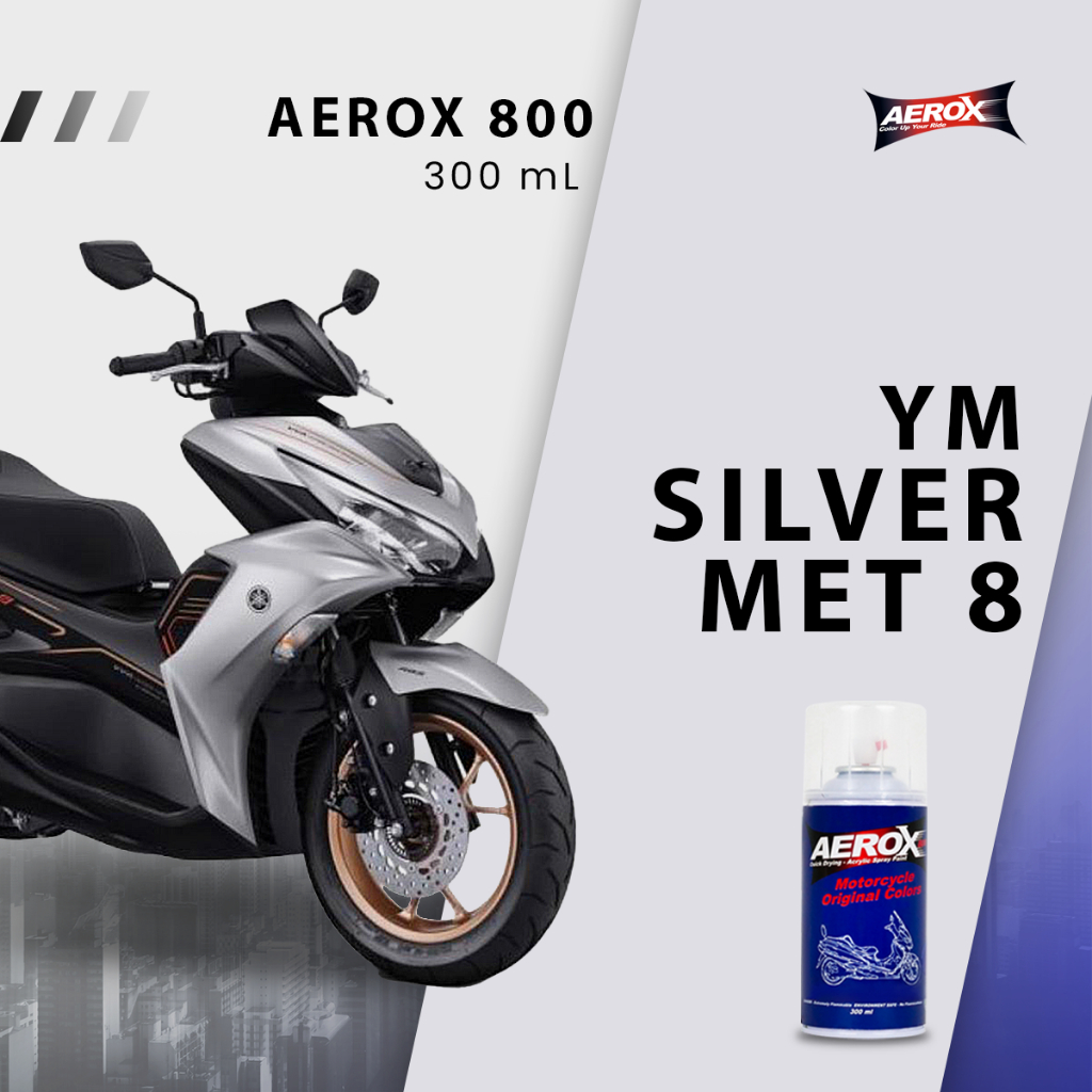 Jual Aerox 800 Cat Semprot - Yamaha Motor Silver Met 8 | Shopee Indonesia